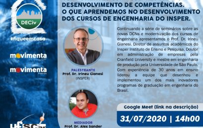 WEBINAR: DESENHO DE CURRÍCULO E COMPONENTES CURRICULARES PARA O DESENVOLVIMENTO DE COMPETÊNCIAS. O QUE APRENDEMOS NO DESENVOLVIMENTO DOS CURSOS DE ENGENHARIA DO INSPER