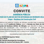 Olímpia promove audiência pública para definir diretrizes sobre resíduos da construção civil urbana